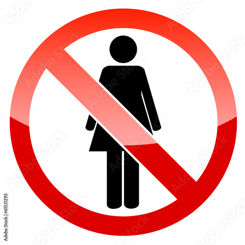 Illustration: No woman icon No woman icon
