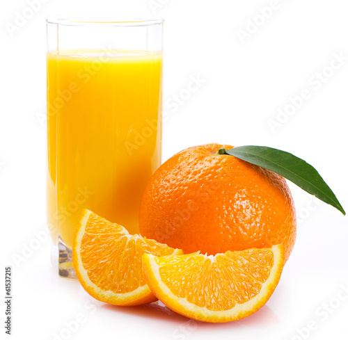 Fresh orange with juice