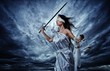 Femida, Goddess of Justice, with scales and sword Femida, Goddess of Justice, with scales and sword