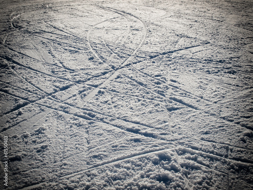 Photo: Ski traces Ski traces