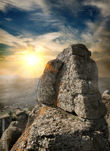 Photo: Landscape with rock Landscape with rock