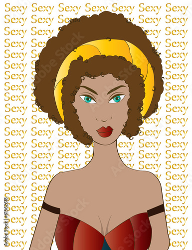 Vector: Sexy brunette woman Sexy brunette woman