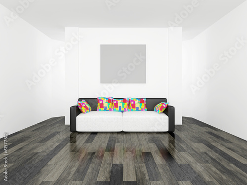 Illustration: Sofa with cushions Sofa with cushions
