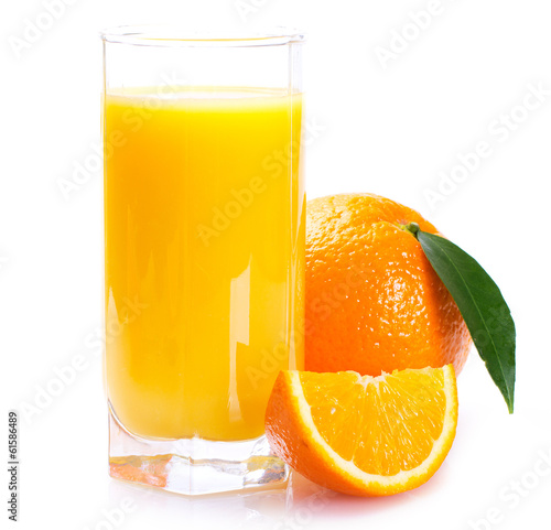 Fresh orange with juice