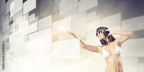 Photo: Girl in headphones Girl in headphones