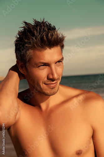 Photo: male summer portrait male summer portrait