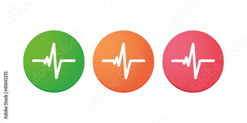 Vector: Heart beat icon set Heart beat icon set