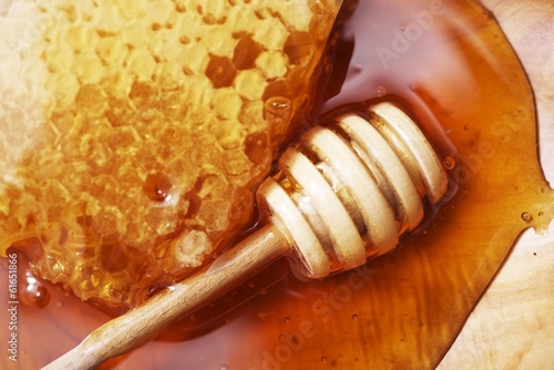 Photo: Raw Honey with Dipper Raw Honey with Dipper