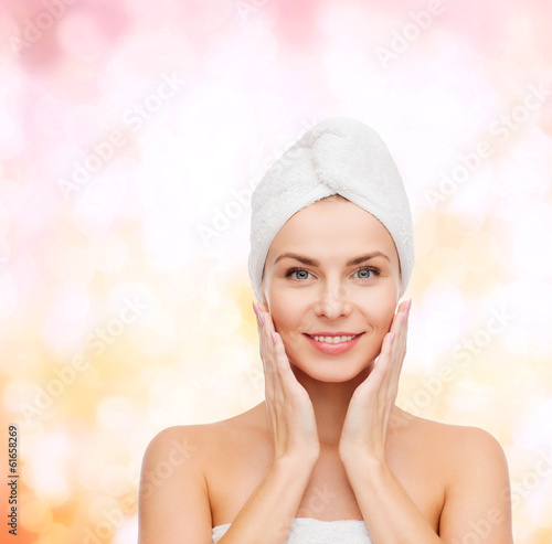 Photo: beautiful woman in towel beautiful woman in towel