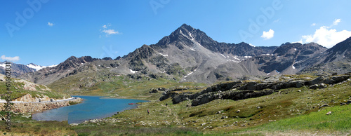 Photo: Gavia Pass, white lake Gavia Pass, white lake