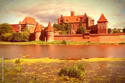 Photo: Poland - Malbork. Cross processed retro color tone. Poland - Malbork. Cross processed retro color tone.