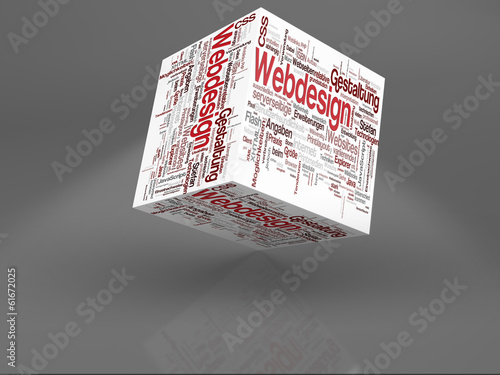 Illustration: Web Design cube - clipping path included Web Design cube - clipping path included