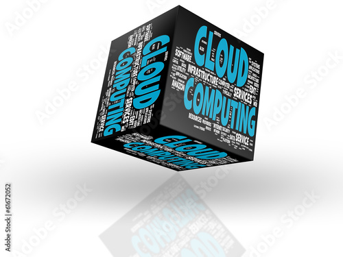 Illustration: Computing Cloud cube - Clipping Path included Computing Cloud cube - Clipping Path included