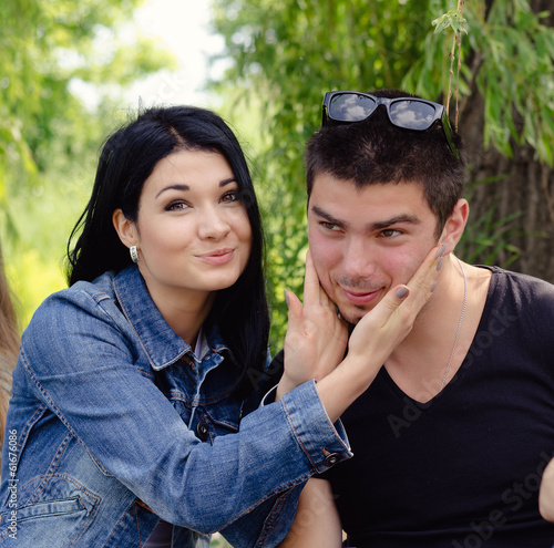 Photo: Affectionate attractive young couple Affectionate attractive young couple