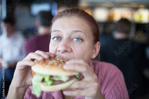 Photo: beauty woman in cafe beauty woman in cafe