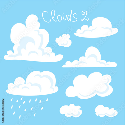  Vector illustration of clouds collection