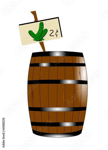 Vector: vintage pickle barrel vintage pickle barrel
