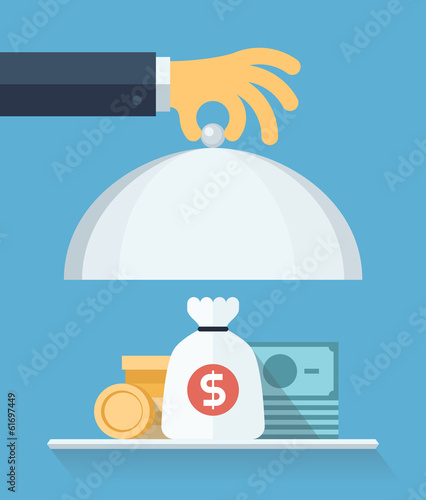 Vector: Financial service flat illustration concept Financial service flat illustration concept