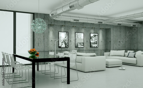Illustration: minimalistisches Loft minimalistisches Loft