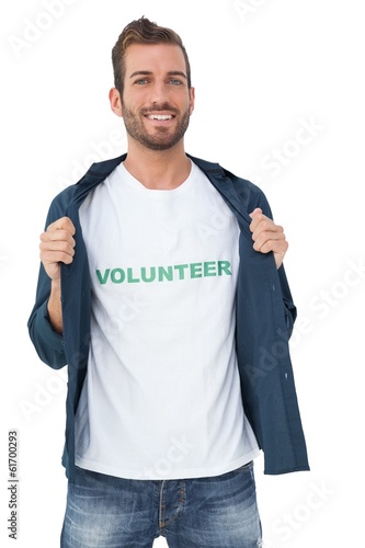 Photo: Portrait of a smiling young male volunteer Portrait of a smiling young male volunteer