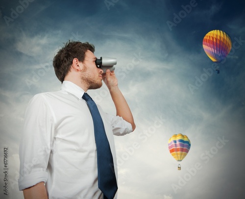 Photo: Manager looks for new business Manager looks for new business