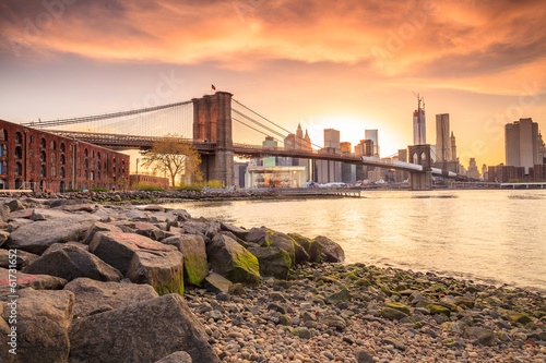 Photo: Brooklyn Bridge at sunset Brooklyn Bridge at sunset
