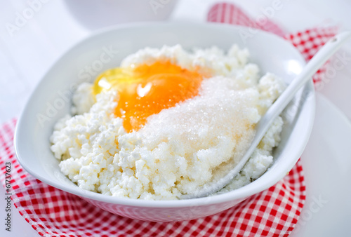 Photo: cottage with eggs and sugar cottage with eggs and sugar