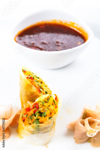 Photo: Crisp fried spring roll with savoury vegetables Crisp fried spring roll with savoury vegetables