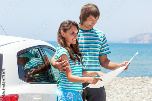 Photo: A couple is going on a car trip A couple is going on a car trip