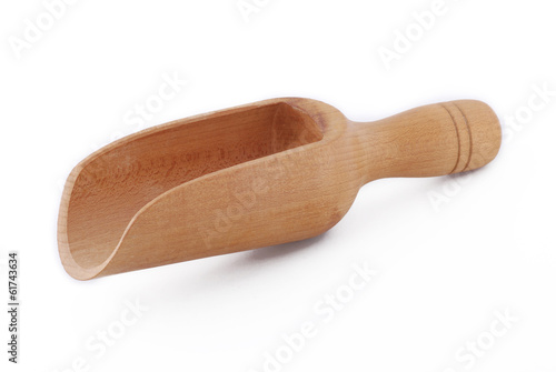 Photo: sessola di legno sullo sfondo bianco sessola di legno sullo sfondo bianco