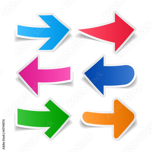 Vector: Paper arrows set Paper arrows set