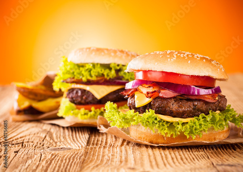 Photo: Fresh hamburgers Fresh hamburgers