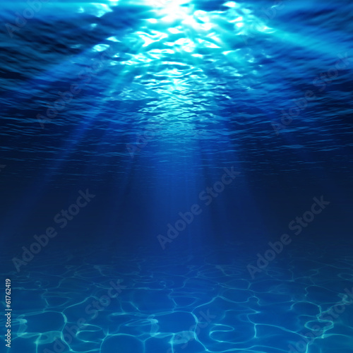Fototapeta underwater view with sandy seabed
