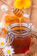 Still life of honey on wooden table Still life of honey on wooden table