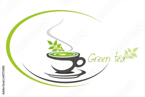 Vector: green tea, tea leaves , business logo design green tea, tea leaves , business logo design