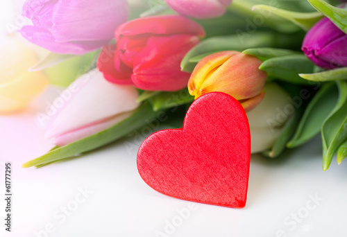 Photo: Herz, Strauß Blumen,Karte Geschenk Herz, Strauß Blumen,Karte Geschenk