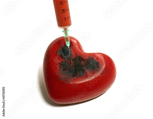 Photo: Blood transfusion flowing to illness heart Blood transfusion flowing to illness heart