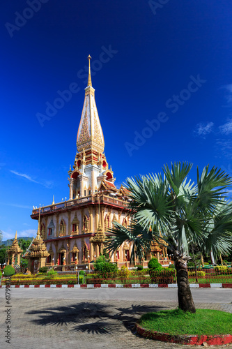 Photo: Wat Chalong temple at sunny day Phuket Thailand Wat Chalong temple at sunny day Phuket Thailand