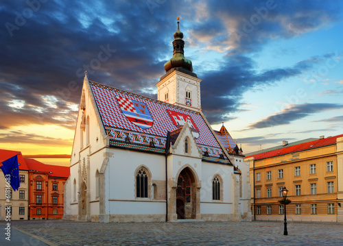 Photo: Zagreb church - St Mark Zagreb church - St Mark