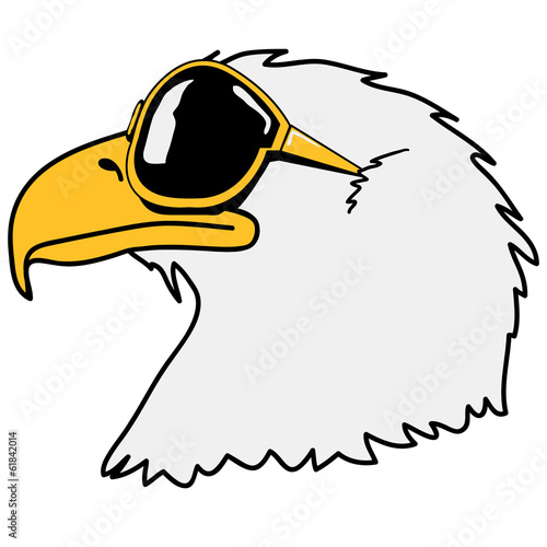Illustration: Adler Sonnenbrille Cool Vogel witzig Adler Sonnenbrille Cool Vogel witzig