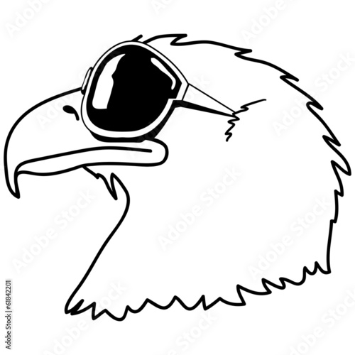 Illustration: Adler Sonnenbrille Cool Vogel witzig Adler Sonnenbrille Cool Vogel witzig