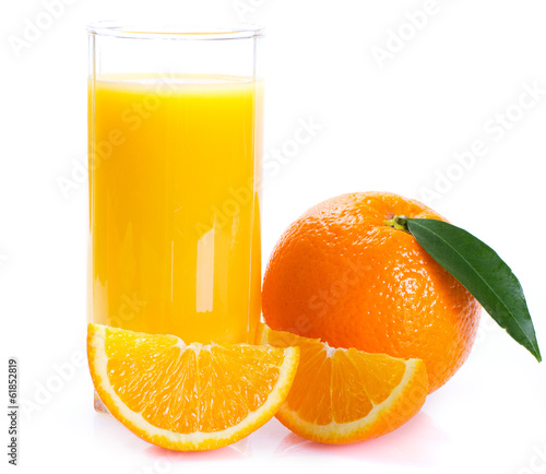 Fresh orange with juice