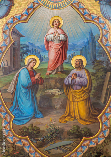Photo: Vienna - Holy Family fresco - presbytery of Carmelites church Vienna - Holy Family fresco - presbytery of Carmelites church