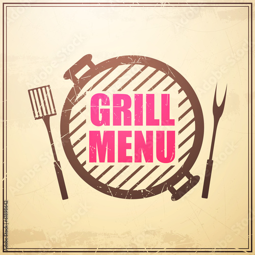  Vector Illustration of a Grill Menu Design Template