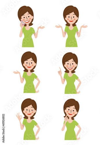 Vector: Women posing Women posing