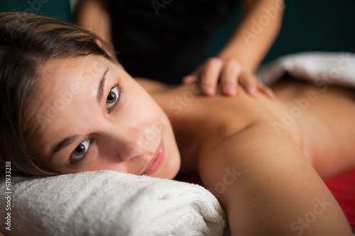 Photo: Woman receiving a massage Woman receiving a massage