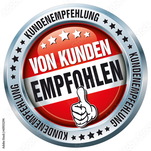 Vector: Von Kunden Empfohlen - Button Von Kunden Empfohlen - Button