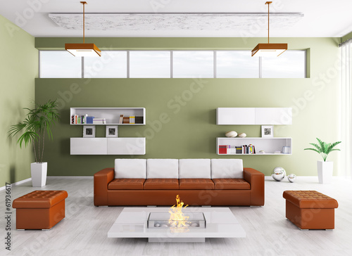 Illustration: Interior of modern living room Interior of modern living room