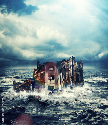 Photo: sinking building sinking building