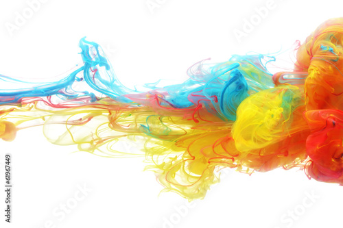  Colorful ink in water
